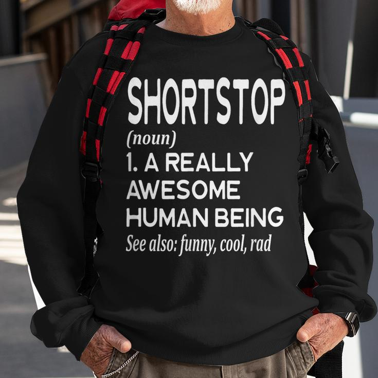 Baseball Player Definition Funny Shortstop Short Stop Sweatshirt Gifts for Old Men