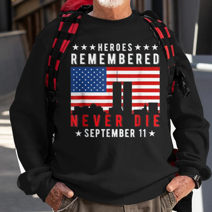 Basic Design American Flag Heroes Remember Day 911 Sweatshirt Gifts for Old Men