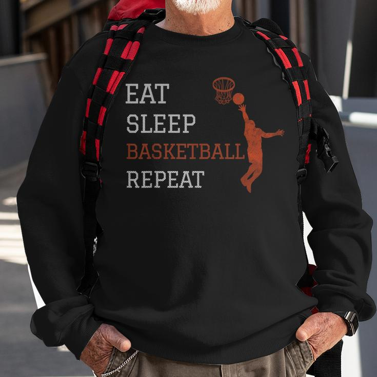 Basketball Coach Eat Sleep Basketball Repeat Basketball Sweatshirt Gifts for Old Men