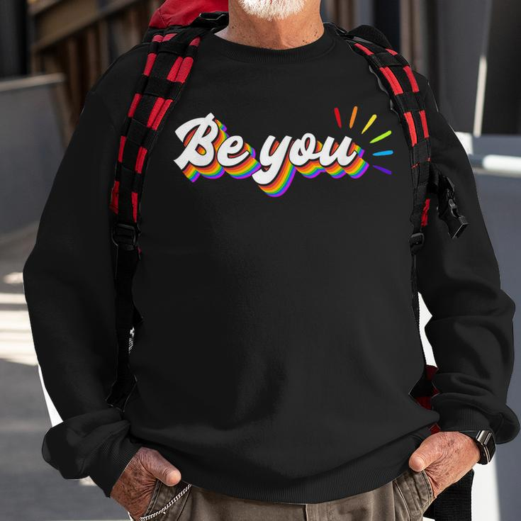 Be You | Lgbtq Equality | Human Rights Gay Pride Sweatshirt Gifts for Old Men