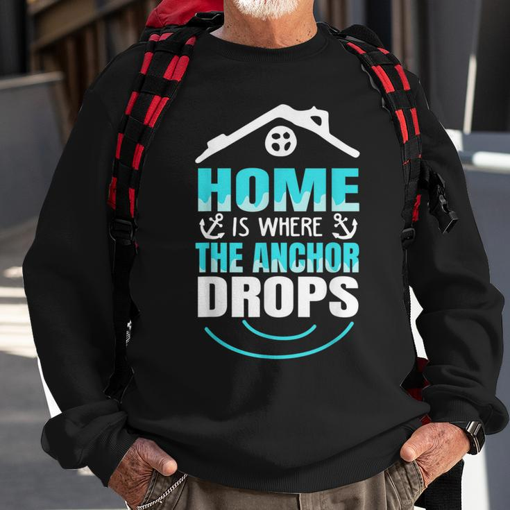 Beach Summer Home Is Where The Anchor Drops Sweatshirt Gifts for Old Men