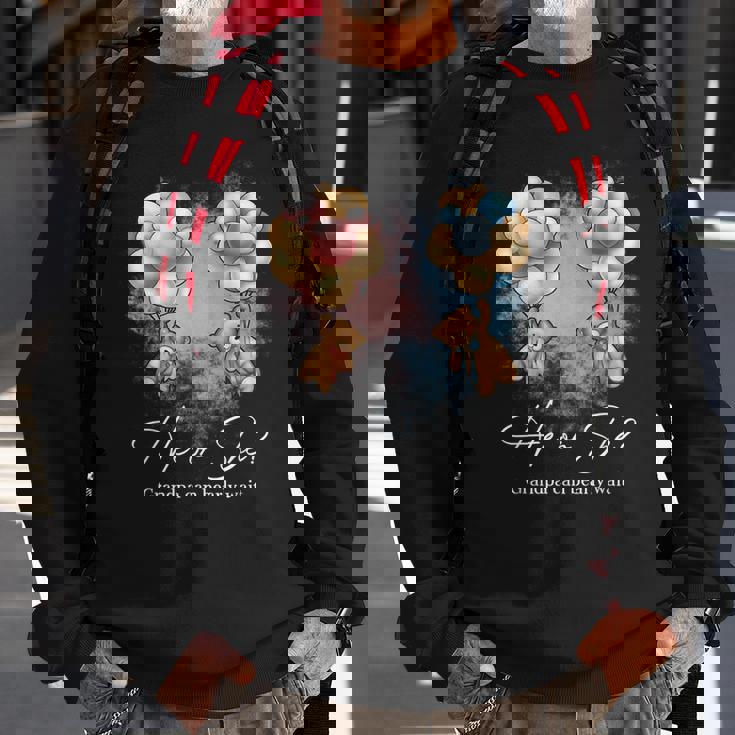 Bears Balloons Grandpa Can Bearly Wait Gender Reveal Sweatshirt Gifts for Old Men