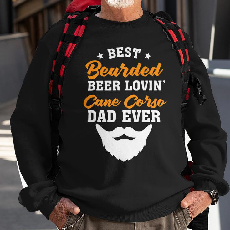 Beer Best Bearded Beer Lovin Pomeranian Dad Funny Dog Lover Sweatshirt Gifts for Old Men