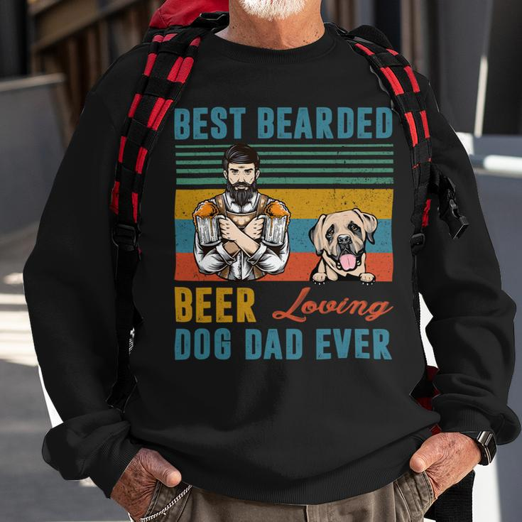 Beer Best Bearded Beer Loving Dog Dad English Mastiff Puppy Lover Sweatshirt Gifts for Old Men