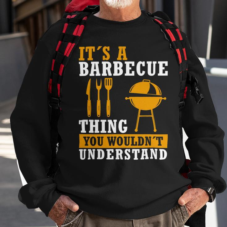 Beer Funny Bbq Barbecue Grill Grilling Joke Smoking Meat Beer Dad Sweatshirt Gifts for Old Men