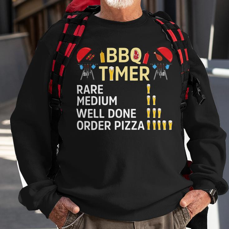 Beer Funny Bbq Timer Barbecue Grill Master Grilling Drinking Beer Sweatshirt Gifts for Old Men