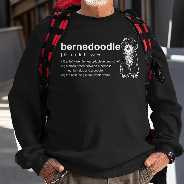 Bernedoodle Dog Definition Bernedoodle Sweatshirt Gifts for Old Men