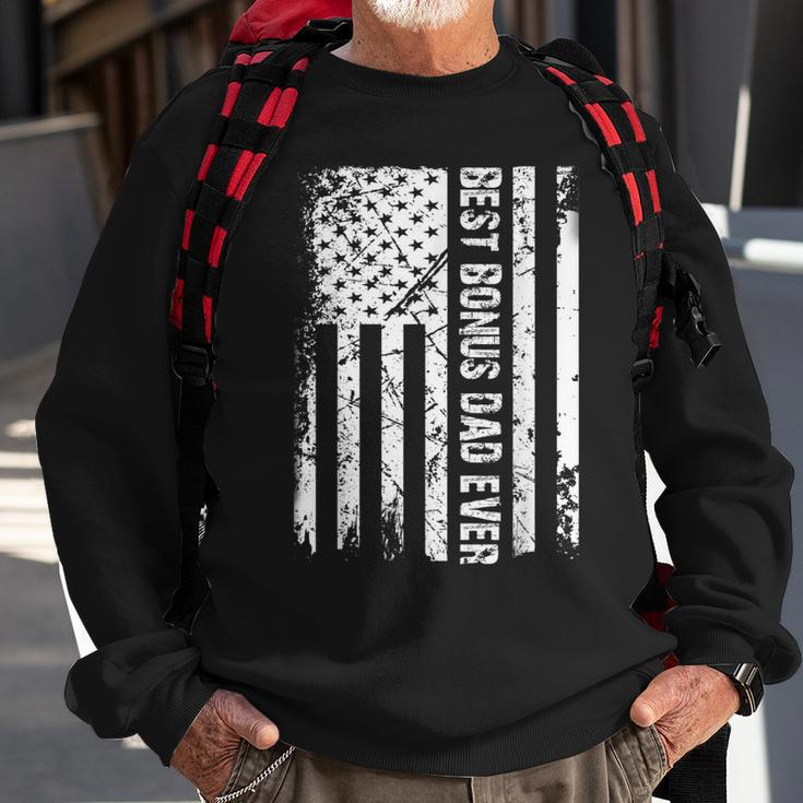 Best Bonus Dad Ever American Flag Father Day Gift Gift For Mens Sweatshirt Gifts for Old Men