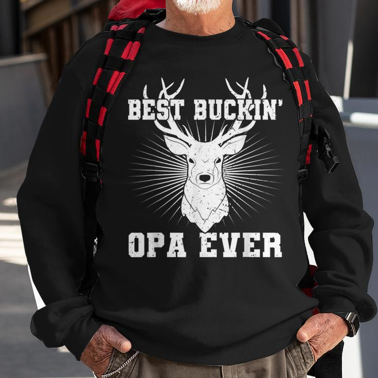Best Buckin Opa Ever Hunting Hunter Fathers Day Gift Sweatshirt Gifts for Old Men