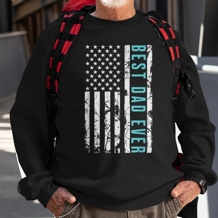 Best Dad Ever Us American Flag Air Fighter Jet Fathers Day Sweatshirt Gifts for Old Men