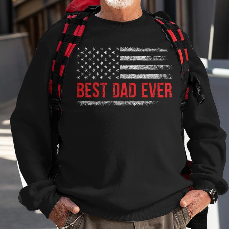 Best Dad Ever Us American Flag Gifts Fathers Day Dad Sweatshirt Gifts for Old Men