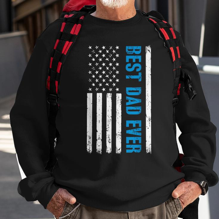 Best Dad Ever With Us Flag American Fathers Day Sweatshirt Gifts for Old Men
