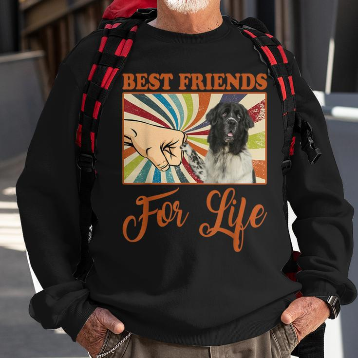 Best Friends For Life Landseer Dog Lover Sweatshirt Gifts for Old Men