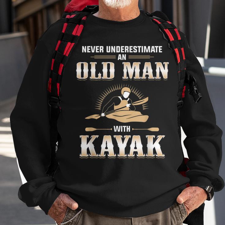 Best Kayak| Never Underestimate Old Man Sweatshirt Gifts for Old Men