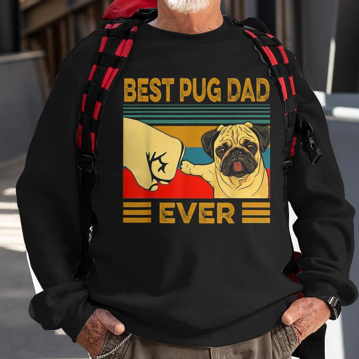 Best Pug Dad Ever Retro Vintage Sweatshirt Gifts for Old Men