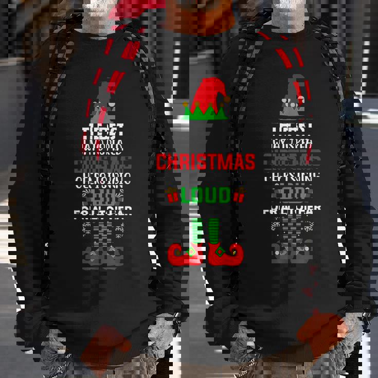 Best Way To Spread Christmas Cheer Ugly Christmas Sweaters Sweatshirt Gifts for Old Men