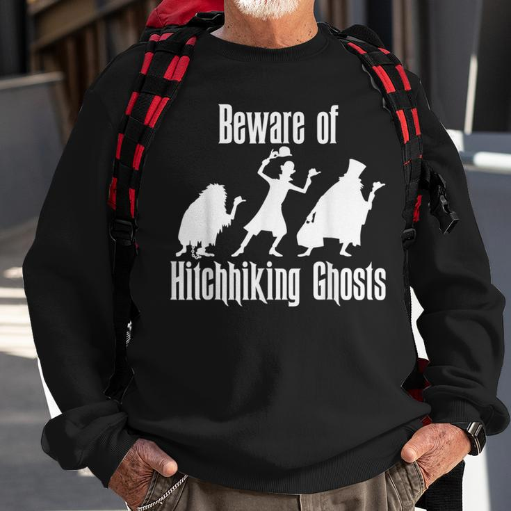 Beware Of Hitchhiking Ghosts Halloween Sweatshirt Gifts for Old Men