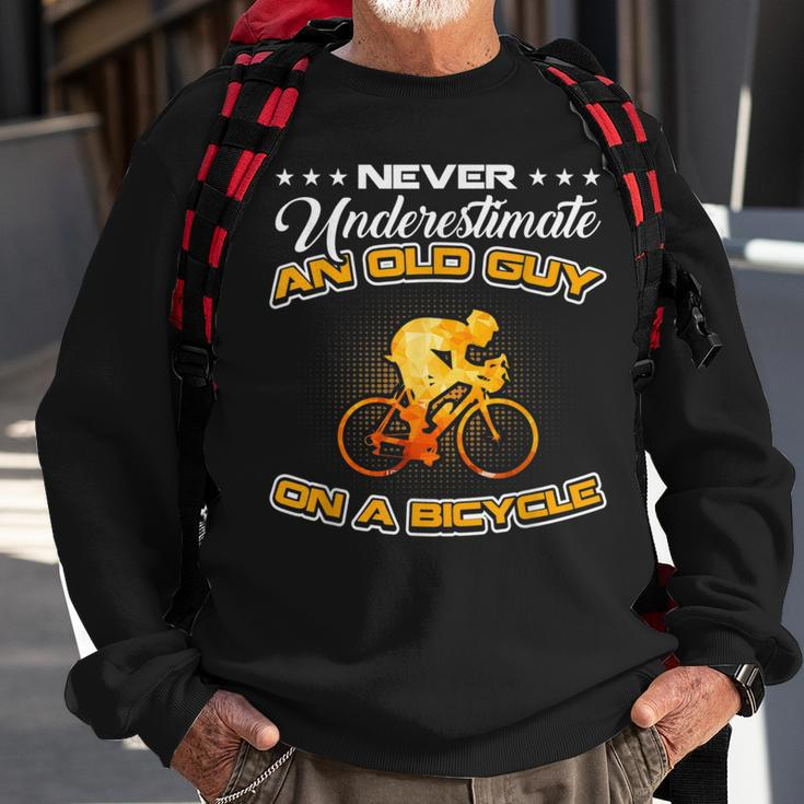 Bicycle Never Underestimate An Old Guy On A Bicycle Sweatshirt Gifts for Old Men