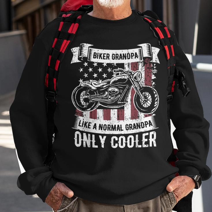 Biker Grandpa Ride Motorcycles Motorcycle Lovers Rider Gift Gift For Mens Sweatshirt Gifts for Old Men
