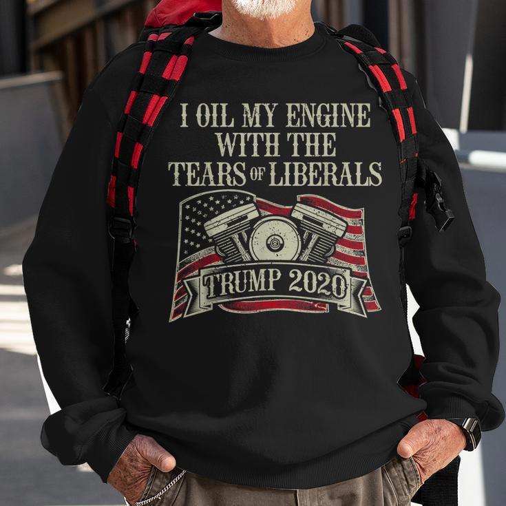 Bikers For Pro Trump 2020 Oil My Engine Motorcycle Rider Sweatshirt Gifts for Old Men