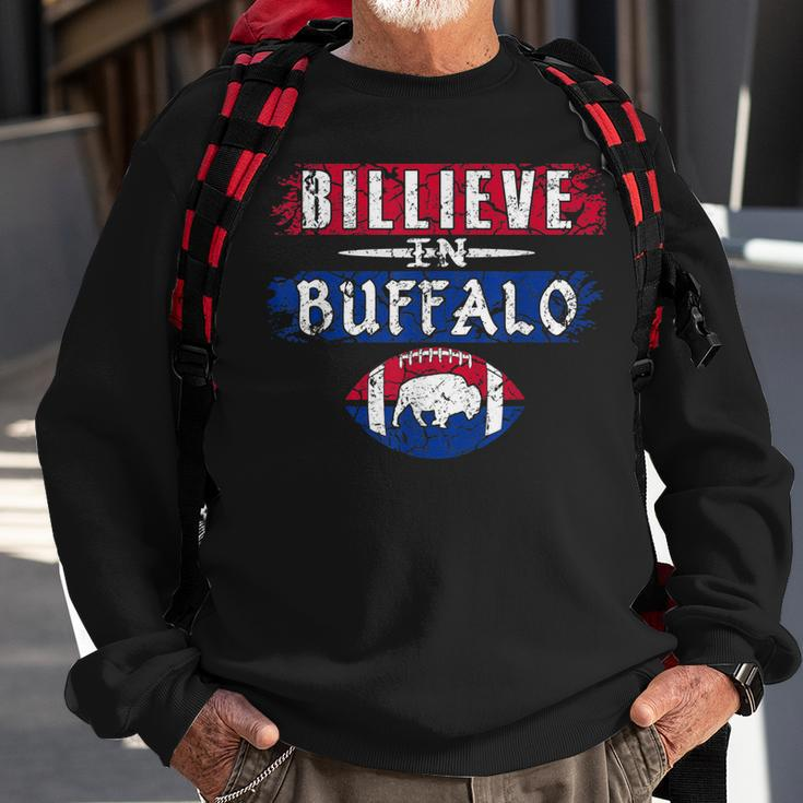 Billieve In Buffalo Vintage Football Sweatshirt Gifts for Old Men