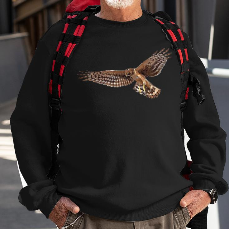 Birding Harrier Hawk Marsh Hawk Pocket-Style Emblem Sweatshirt Gifts for Old Men