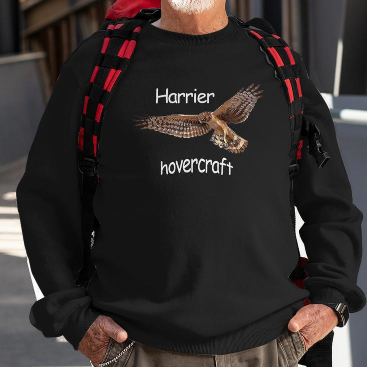Birding Hovering Harrier Hawk Marsh Hawk Sweatshirt Gifts for Old Men