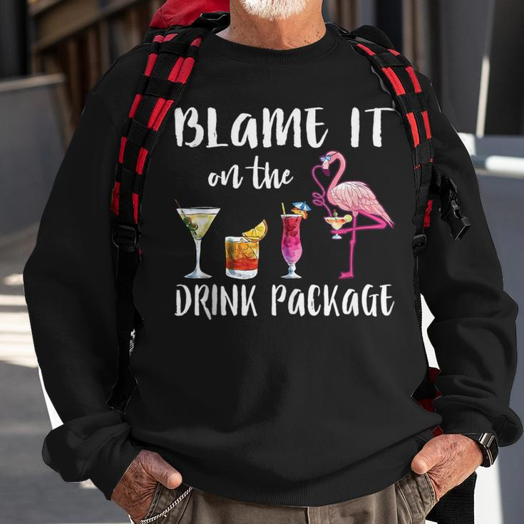 Blame It On The Drink Package Cruise Vacation Cruising Sweatshirt Gifts for Old Men