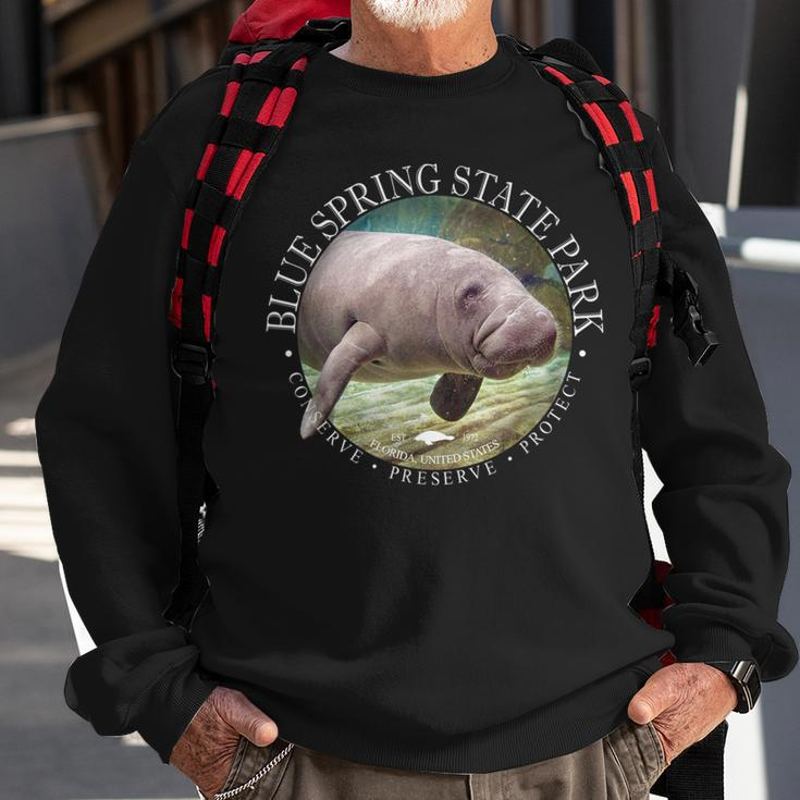 Blue Spring State Park Orange City Florida Mana Sea Cow Sweatshirt Gifts for Old Men