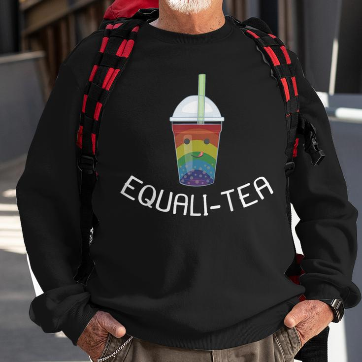 Boba Tea Lgbt Pride Cute Kawaii Equali-Tea Pride Month Funny Designs Funny Gifts Sweatshirt Gifts for Old Men