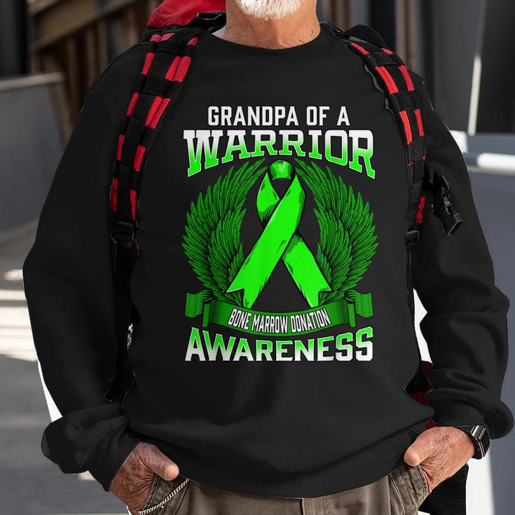 Bone Marrow Donation Awareness Grandpa Support Ribbon Sweatshirt Gifts for Old Men