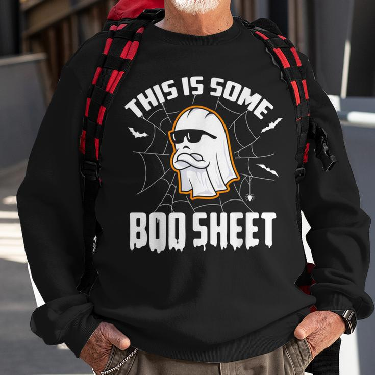 This Is Some Boo Sheet Halloween Ghost Costume Sweatshirt Gifts for Old Men