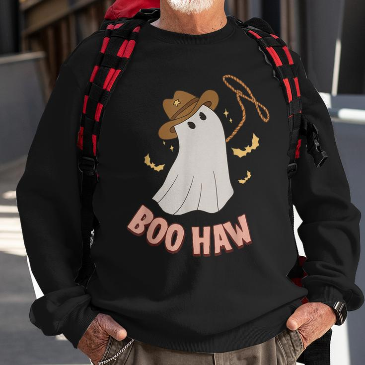 Boohaw Ghost Halloween Cowboy Cowgirl Costume Retro Sweatshirt Gifts for Old Men