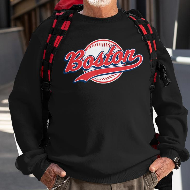 Boston Vintage Baseball Throwback Retro Sweatshirt Gifts for Old Men