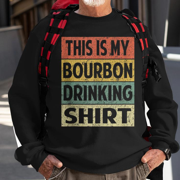 Bourbon Funny Alcohol Drinking Retro Bourbon Sweatshirt Gifts for Old Men