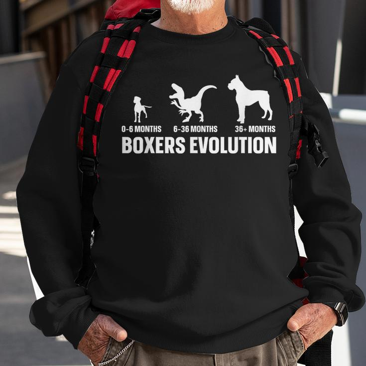 Boxers Evolution Design For A Boxer Owner Sweatshirt Gifts for Old Men