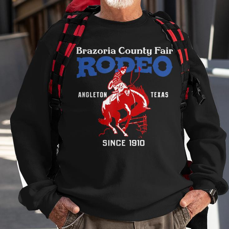 Brazoria County Fair Rodeo Angleton Tx Vintage Style Sweatshirt Gifts for Old Men