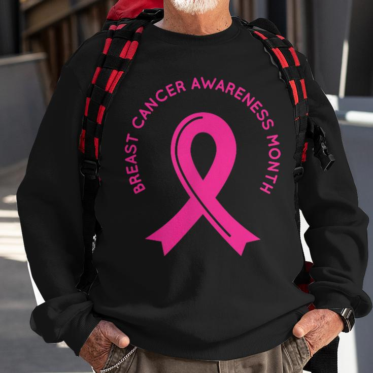 Breast Cancer Awareness Pink Ribbon Support Squad Cancer Sweatshirt Gifts for Old Men