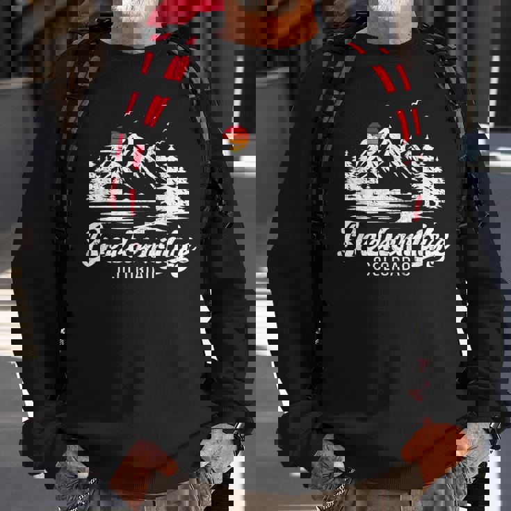 Breckenridge Colorado Vintage Mountain Landscape Sweatshirt Gifts for Old Men