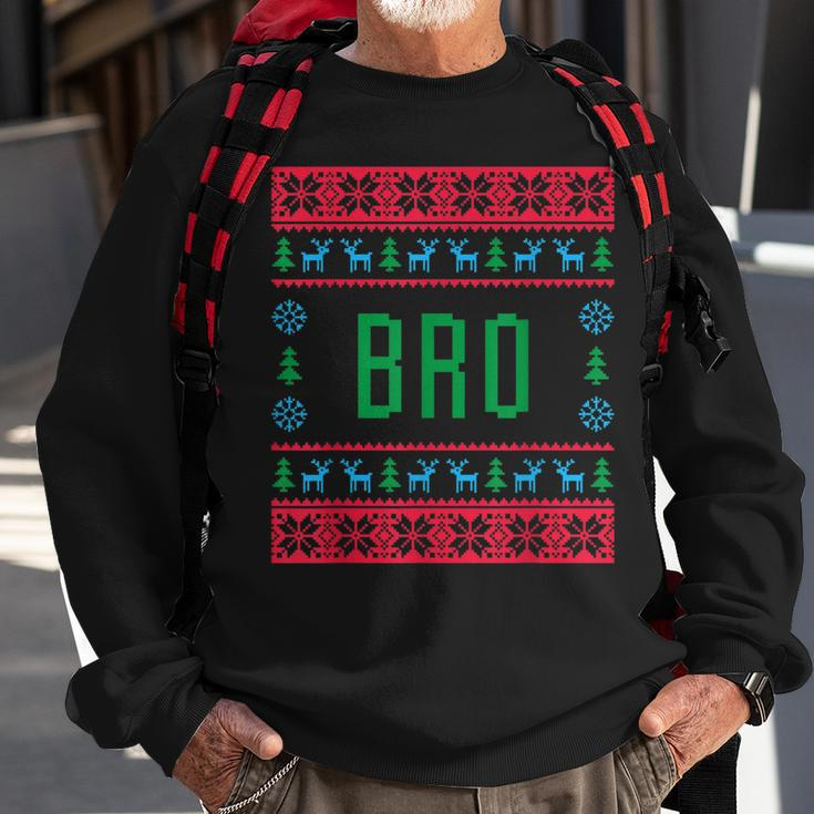 Bro Ugly Christmas Sweater Pjs Matching Family Pajamas Sweatshirt Gifts for Old Men