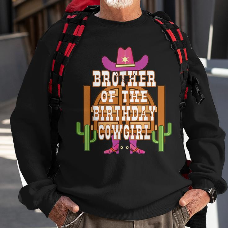 Brother Of The Birthday Cowgirl Kids Rodeo Party Bday Sweatshirt Gifts for Old Men