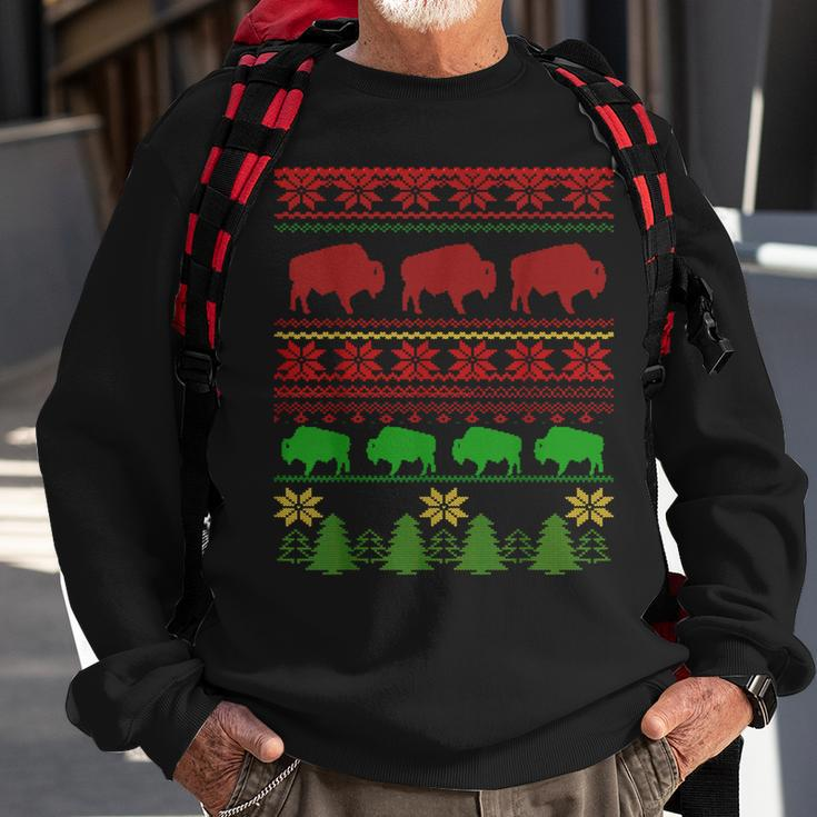 Buffalo Ugly Christmas Sweater Sweatshirt Gifts for Old Men