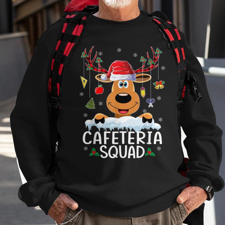 Cafeteria Squad Reindeer Santa Hat Christmas Family Sweatshirt Gifts for Old Men