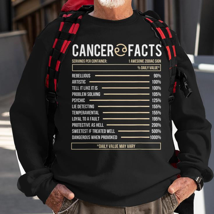 Cancer Facts - Zodiac Sign Birthday Horoscope Astrology Sweatshirt Gifts for Old Men