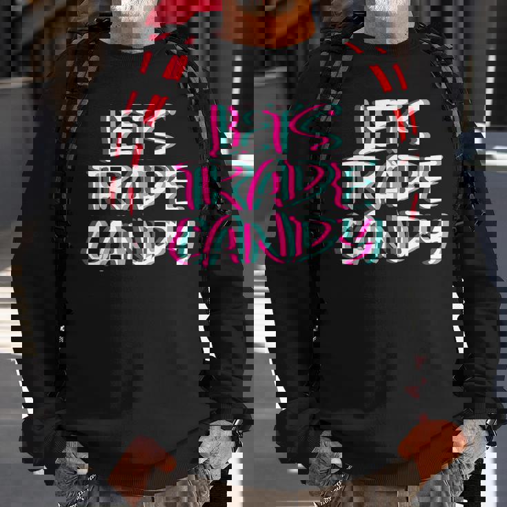 Candy Outfit I Trippy Edm Festival Clothing Acid Techno Rave Sweatshirt Gifts for Old Men