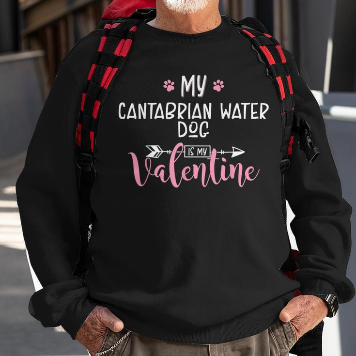 My Cantabrian Water Dog Is My Valentine Party Sweatshirt Gifts for Old Men
