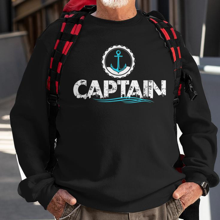 Captain Anchor Boating Sailing Gift Sweatshirt Gifts for Old Men
