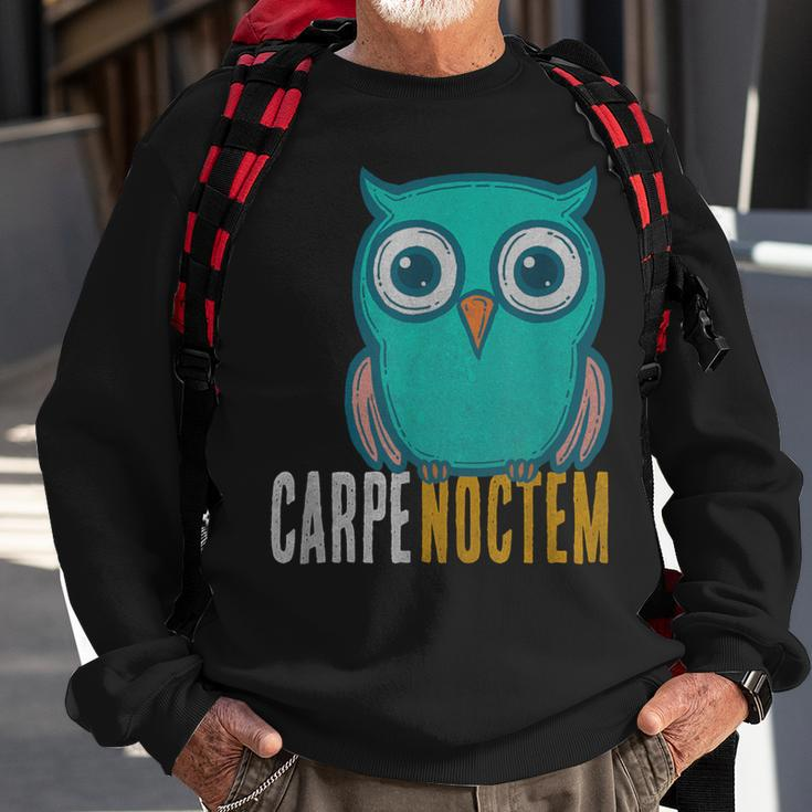 Carpe Seize One's Day Nope The Night Classical Latin Sweatshirt Gifts for Old Men