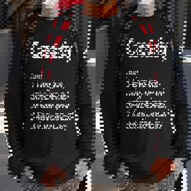 Cassidy Definition Personalized Birthday Idea Sweatshirt Gifts for Old Men