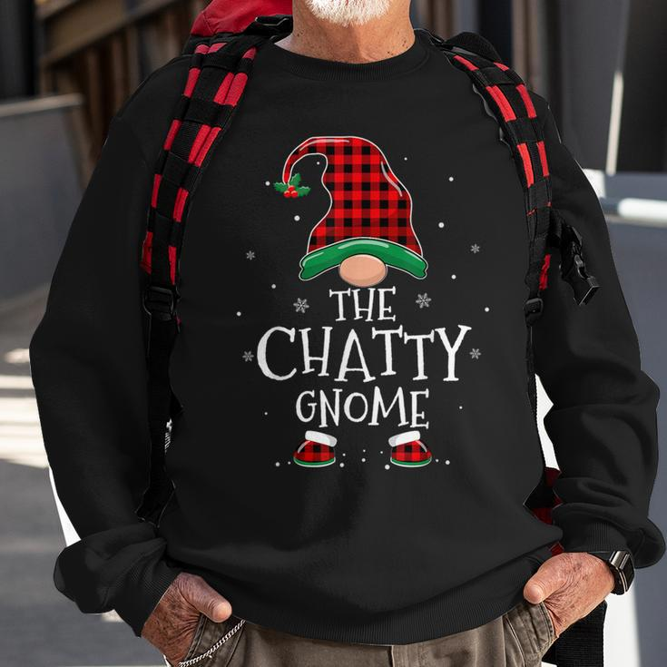 The Chatty Gnome Xmas Family Matching Plaid Christmas Gnomes Sweatshirt Gifts for Old Men